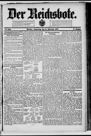 Der Reichsbote vom 10.09.1908
