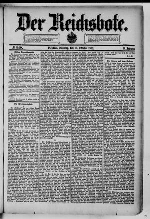 Der Reichsbote vom 11.10.1908