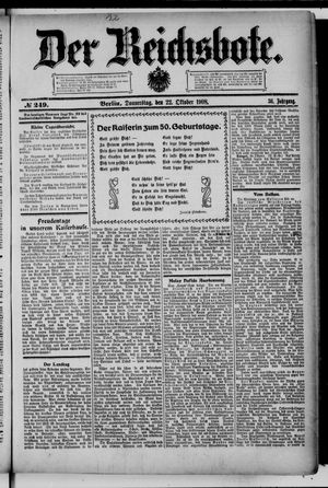 Der Reichsbote on Oct 22, 1908