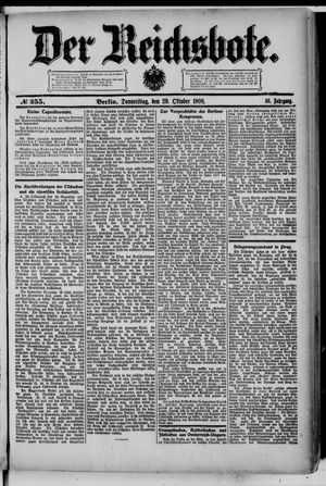 Der Reichsbote vom 29.10.1908