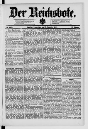 Der Reichsbote vom 26.11.1908