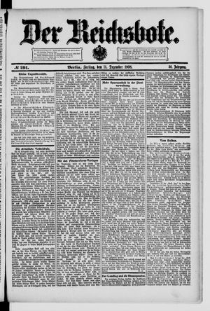 Der Reichsbote vom 11.12.1908