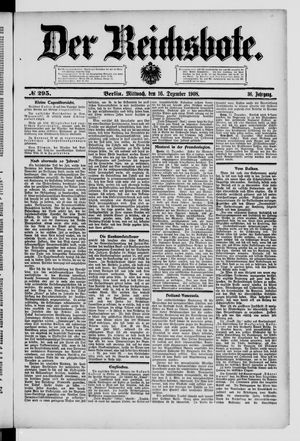 Der Reichsbote vom 16.12.1908