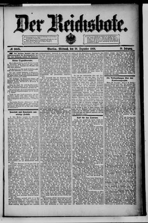 Der Reichsbote vom 30.12.1908