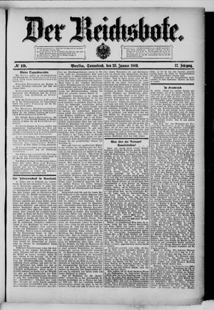 Der Reichsbote on Jan 23, 1909