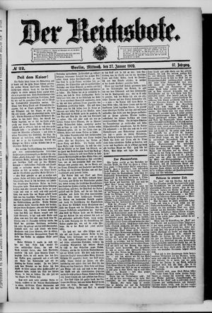 Der Reichsbote vom 27.01.1909