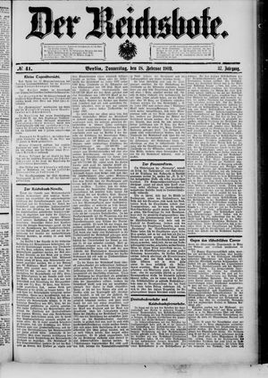 Der Reichsbote vom 18.02.1909