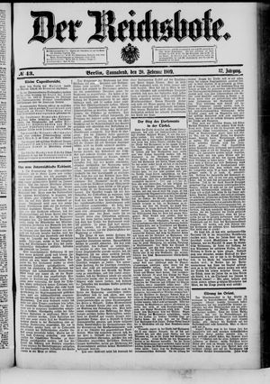 Der Reichsbote vom 20.02.1909