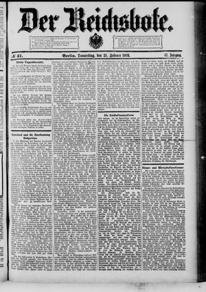 Der Reichsbote vom 25.02.1909