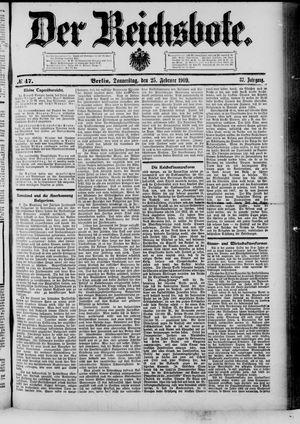 Der Reichsbote vom 25.02.1909