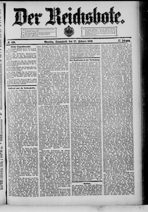 Der Reichsbote vom 27.02.1909