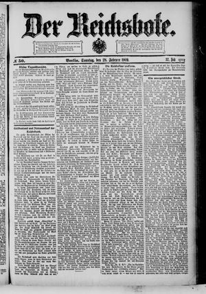 Der Reichsbote vom 28.02.1909