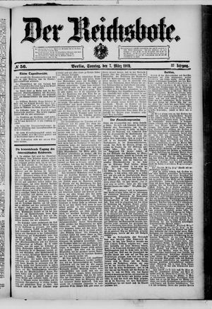 Der Reichsbote vom 07.03.1909