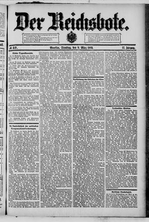 Der Reichsbote vom 09.03.1909