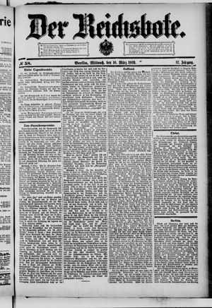 Der Reichsbote on Mar 10, 1909