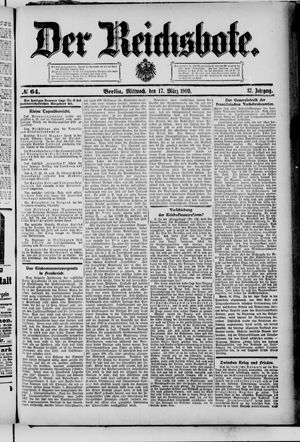 Der Reichsbote vom 17.03.1909