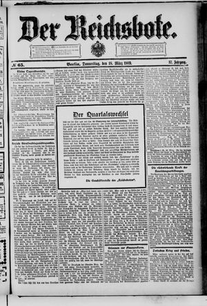 Der Reichsbote vom 18.03.1909