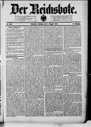 Der Reichsbote vom 03.08.1909