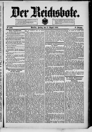 Der Reichsbote vom 13.08.1909