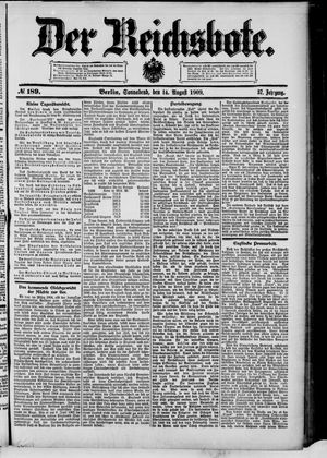 Der Reichsbote vom 14.08.1909
