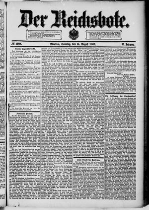 Der Reichsbote vom 15.08.1909