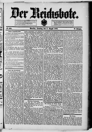 Der Reichsbote vom 17.08.1909