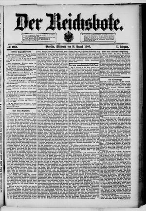 Der Reichsbote vom 18.08.1909