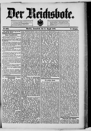Der Reichsbote vom 21.08.1909