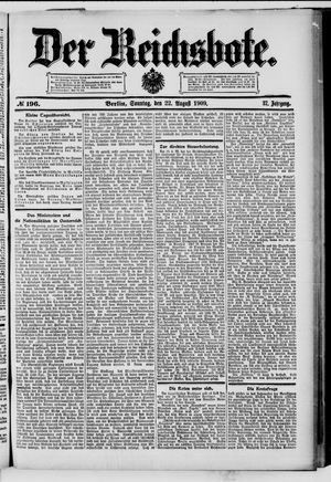 Der Reichsbote vom 22.08.1909