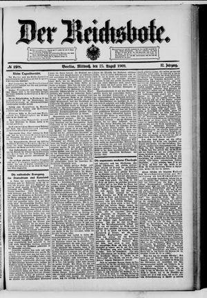 Der Reichsbote vom 25.08.1909