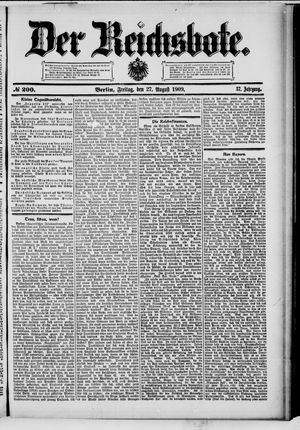 Der Reichsbote vom 27.08.1909