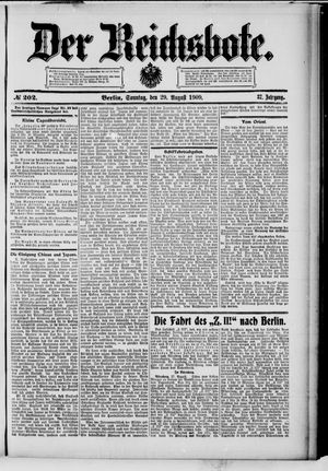 Der Reichsbote vom 29.08.1909