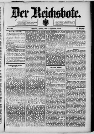 Der Reichsbote vom 03.09.1909