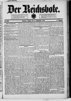 Der Reichsbote vom 10.09.1909