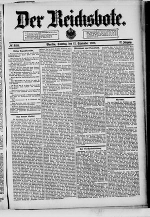 Der Reichsbote vom 12.09.1909