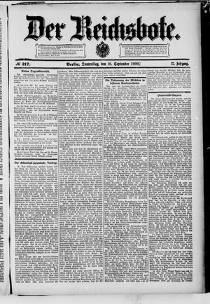 Der Reichsbote vom 16.09.1909