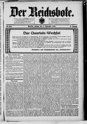 Der Reichsbote vom 17.09.1909