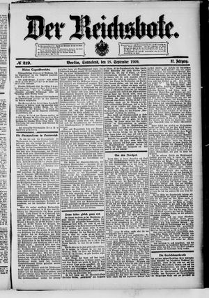 Der Reichsbote vom 18.09.1909