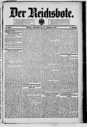 Der Reichsbote vom 25.09.1909