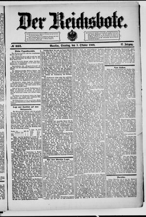 Der Reichsbote on Oct 3, 1909