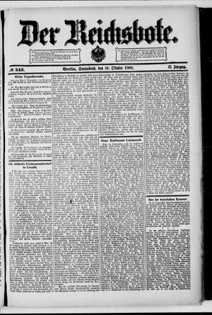 Der Reichsbote vom 16.10.1909