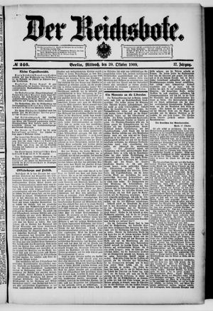 Der Reichsbote vom 20.10.1909