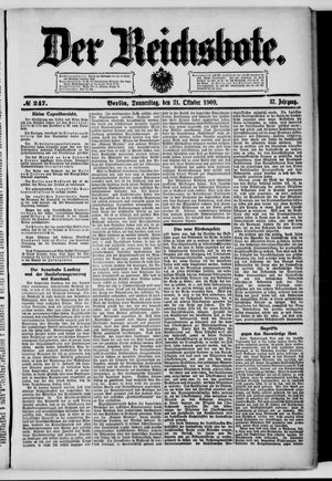 Der Reichsbote vom 21.10.1909