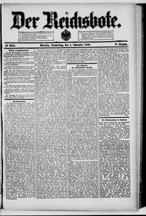 Der Reichsbote vom 04.11.1909