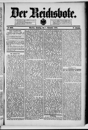 Der Reichsbote vom 07.11.1909