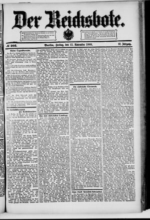 Der Reichsbote vom 12.11.1909