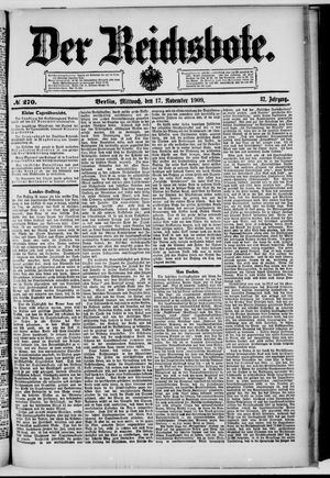 Der Reichsbote vom 17.11.1909