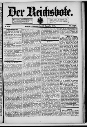 Der Reichsbote vom 20.11.1909