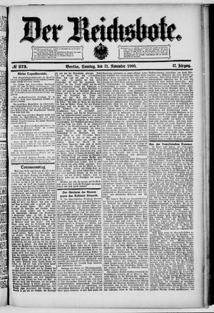 Der Reichsbote vom 21.11.1909