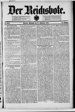 Der Reichsbote vom 24.11.1909